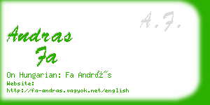 andras fa business card